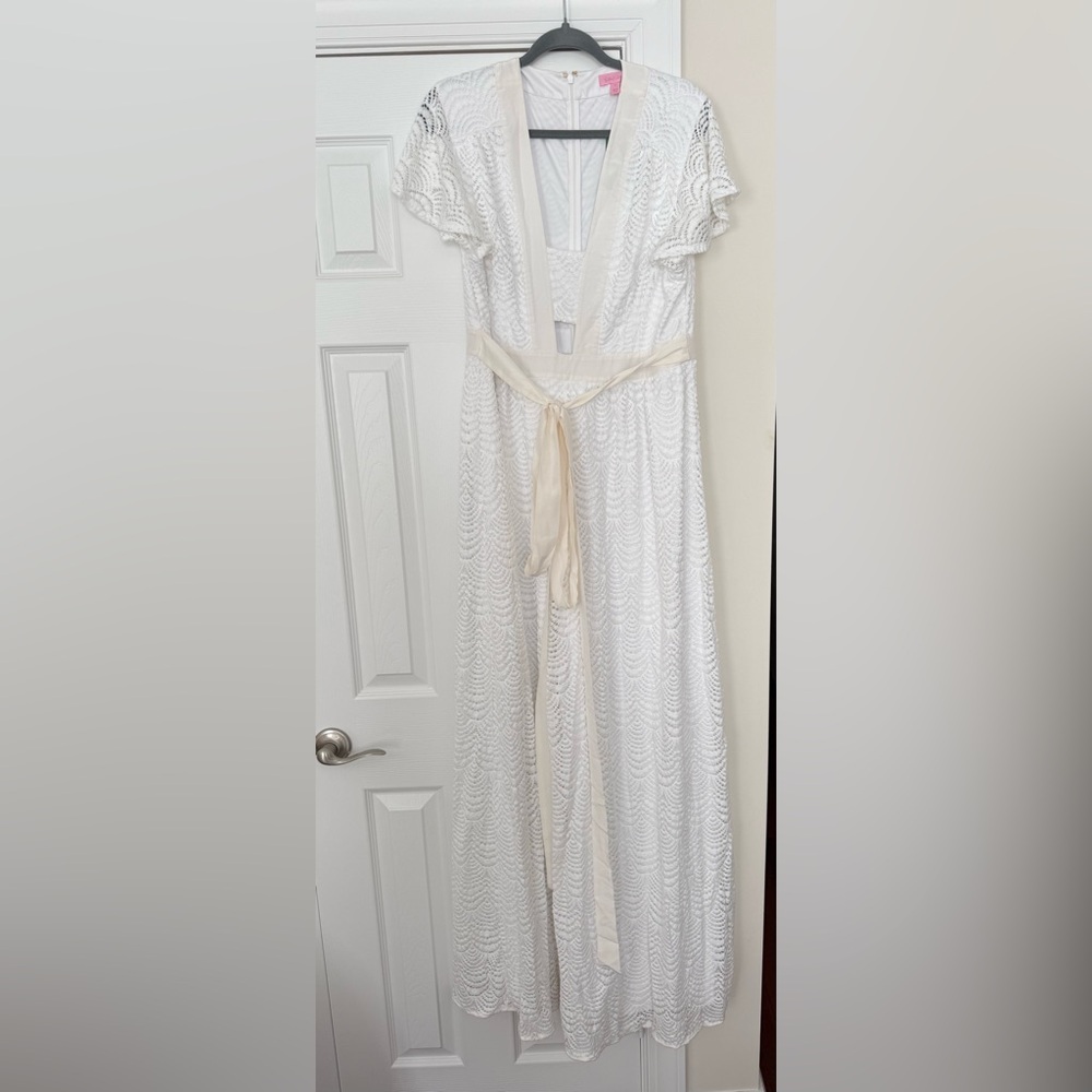 Lilly Pulitzer White lace Ivana jumpsuit